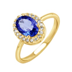 Ring mit Tansanit und Diamanten Daffne