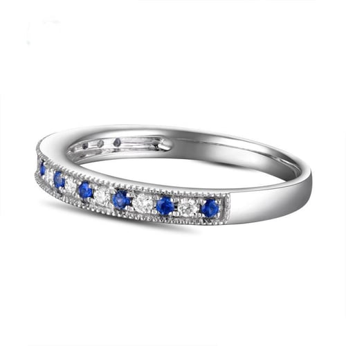Goldener Memoire Ring mit Diamanten und Saphiren Deniece