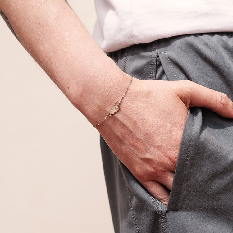 Silbernes Armband Der Kleine Prinz mit einem Elefanten und einer Gravur 122907