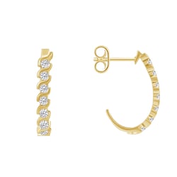 Elegante Creolen aus Gold 585 mit Diamanten Jomol