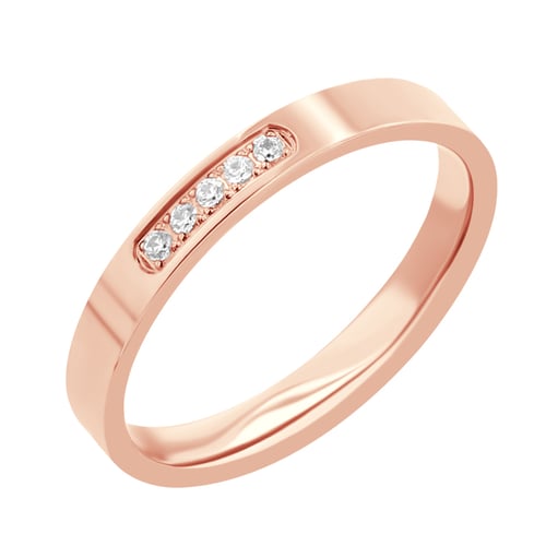 Flache Eheringe aus Gold mit Diamanten Yorik