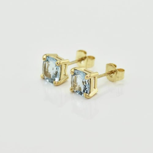 Goldene Ohrringe mit Aquamarinen Chavonah