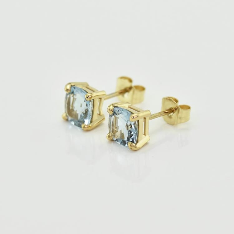 Goldene Ohrringe mit Aquamarinen Chavonah 20056