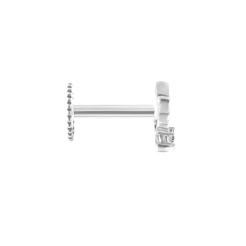 Goldener Piercing Ohrstecker mit himmelblauen Topasen Amina
