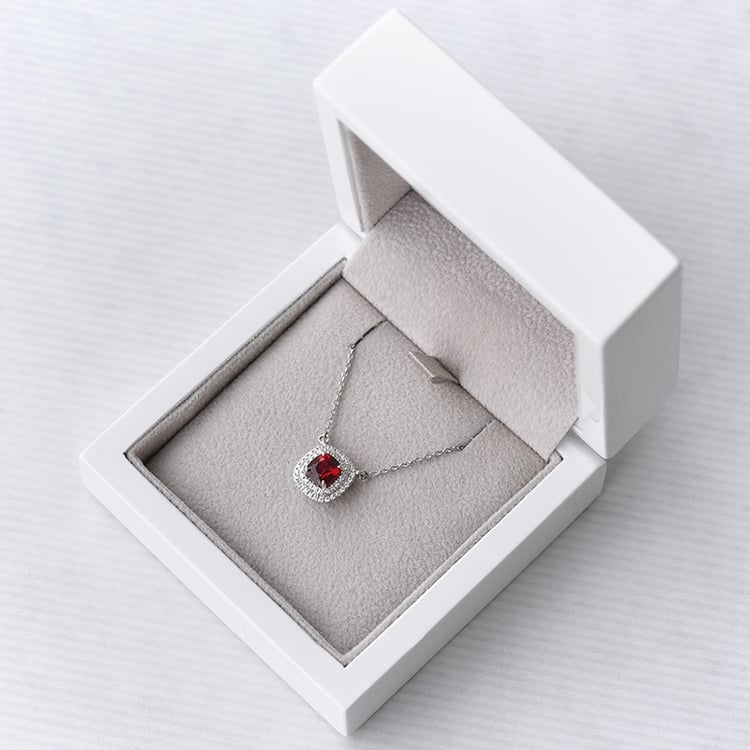 Luxuriöse Platinkette mit Spinell und Diamanten Claudine 69292