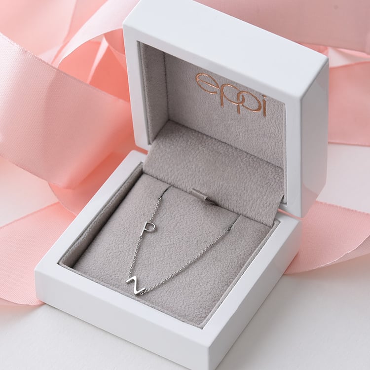 Silberkette mit zwei Buchstaben nach Ihrer Wahl Lupe 103727