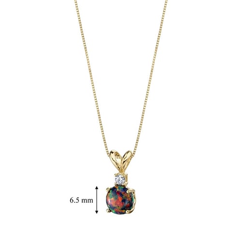 Schwarzes Schmuckset mit Opalen aus Gold Vanna