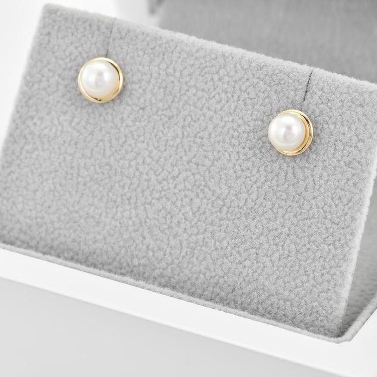 Goldene Perlenohrringe Carlote 39678