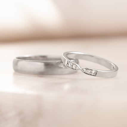 Eternity Platin-Ring mit Diamanten Hvala