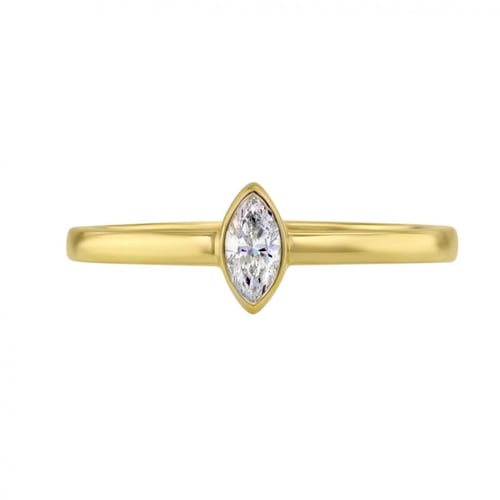 Goldring mit Marquise GIA zertifiziertem Diamant Alua