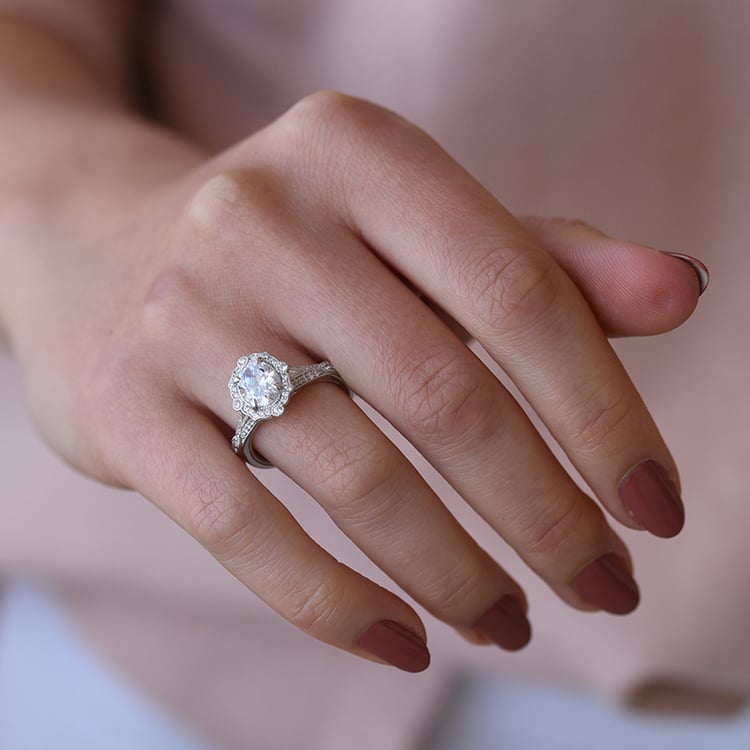 Diamantring im Halostil 60951