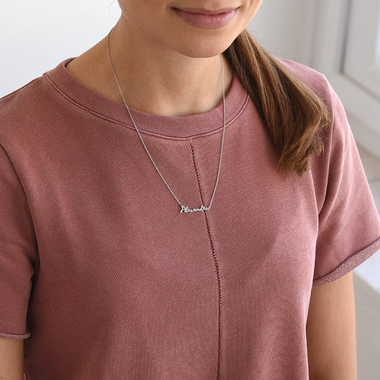 Goldene Namenskette mit Gravur Ihrer Wahl Amael 67509