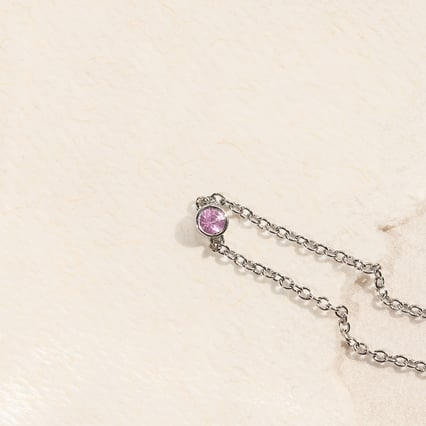 Minimalistisches Silberarmband mit Saphir Bonato