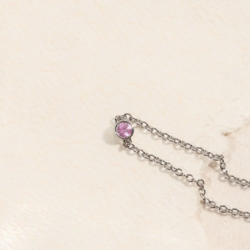 Minimalistisches Silberarmband mit Saphir Bonato