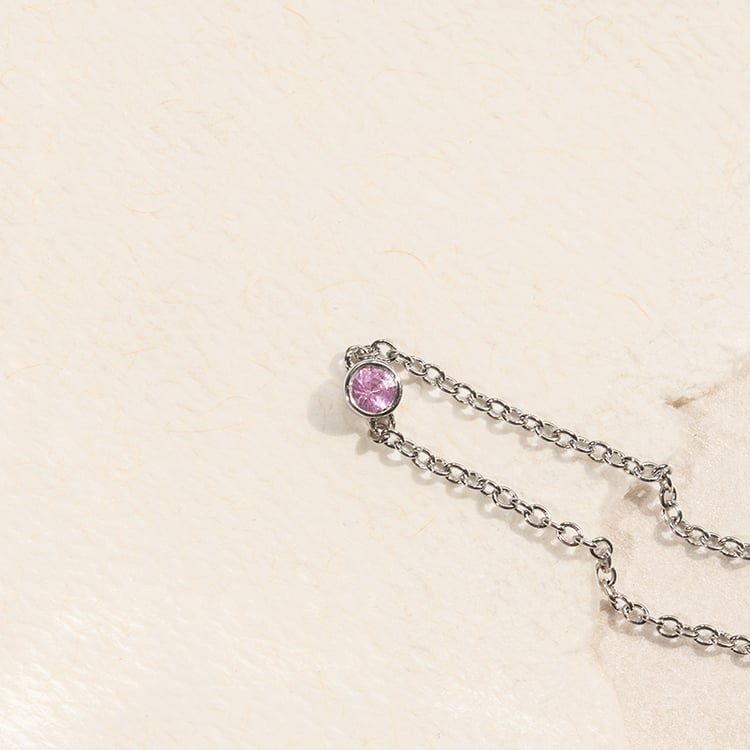 Minimalistisches Silberarmband mit Saphir Bonato 138434