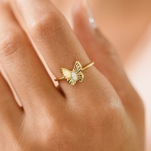 Ring aus Gold mit Diamanten Rachel