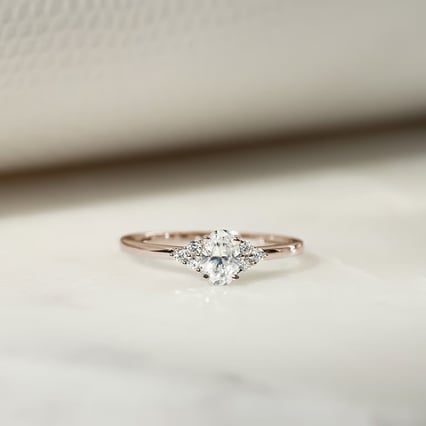 Verlobungsring aus Gold in Haselnussfarbe mit Lab Grown Diamanten Sheldo