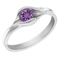 Goldring mit lila Amethyst Aliena