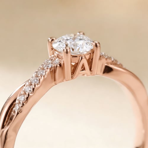 Verlobungsring mit Buchstaben und Diamanten Aliye