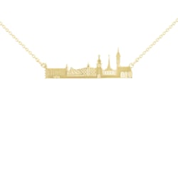 Silberne Kette und Anhänger Stadt Bratislava