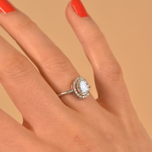 Ring mit Moissanit und Lab Grown Diamanten Arya