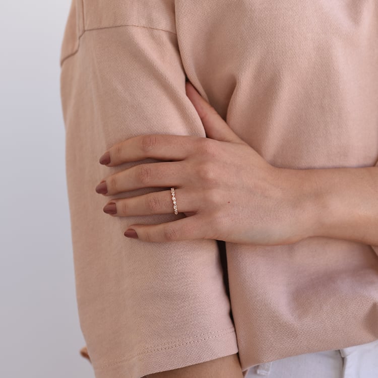 Silberner Ring mit Zirkonia 62052