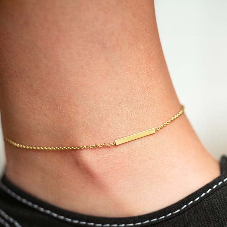 Goldenes minimalistisches Fußkettchen Josiah 140791