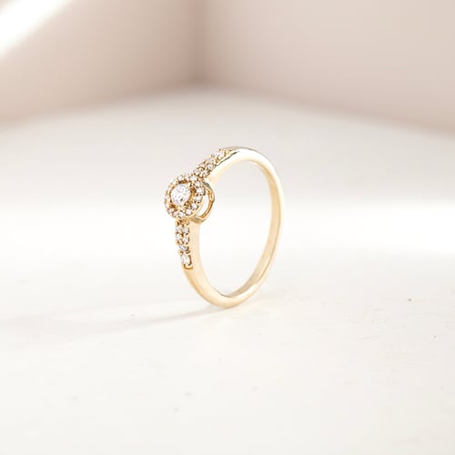Haloring mit Diamanten Mourise