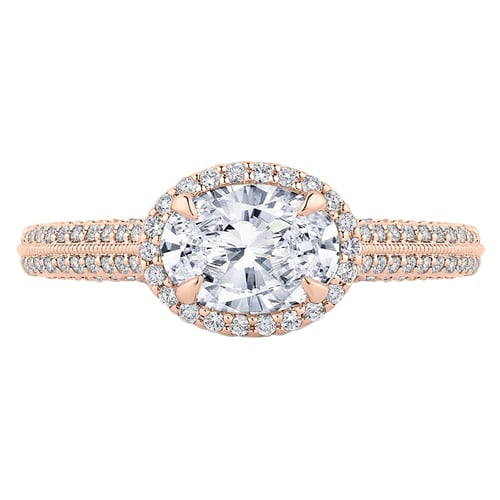 Diamanten Verlobungsring im Halostil Leimoni