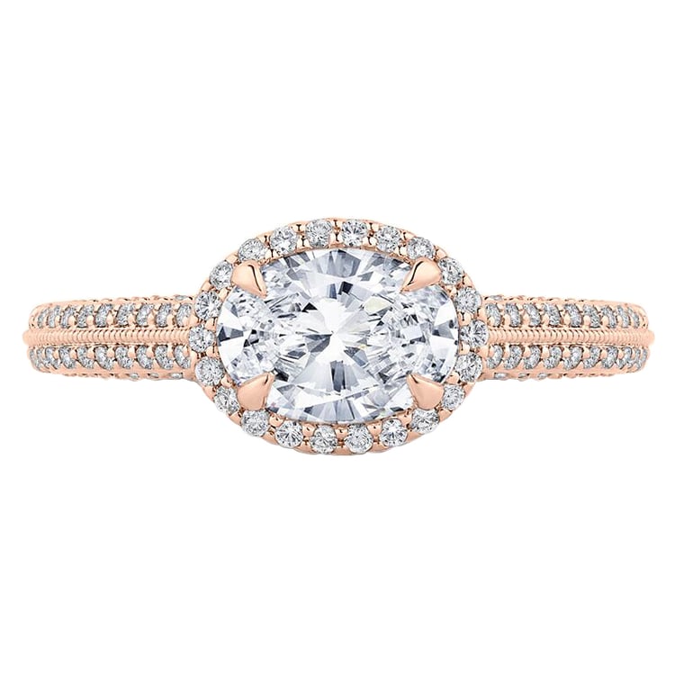 Diamant Halo-Stil Verlobungsring 60934