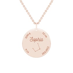 Silberkette für Neugeborene mit einer Gravur Ihrer Wahl Melody