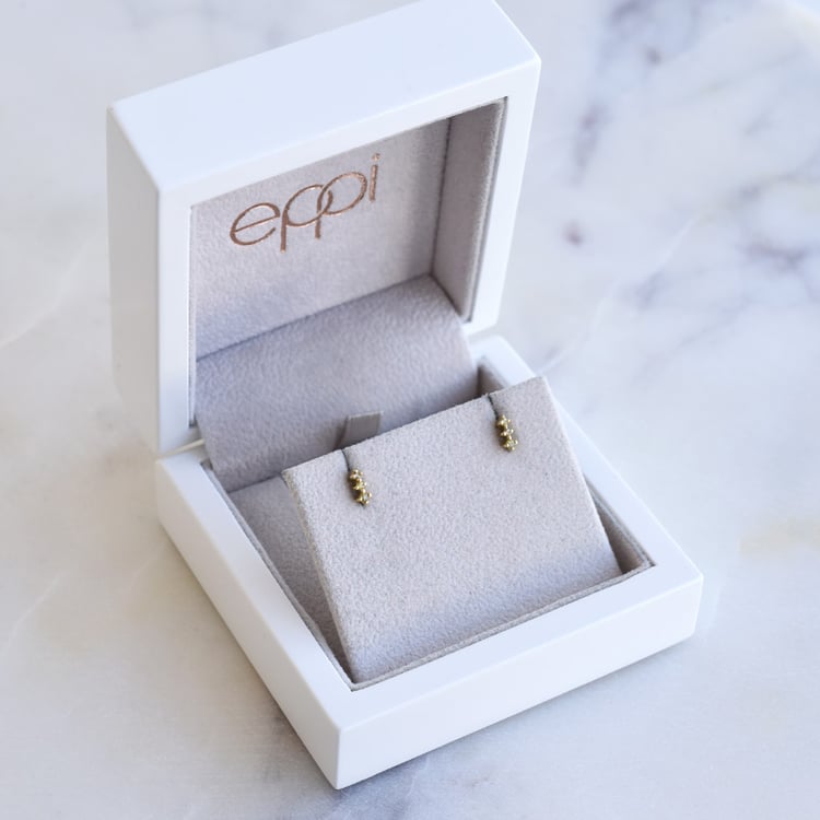 Silberne Ohrringe mit gelben Diamanten Linus 86172