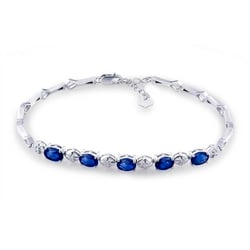 Goldenes Armband mit 3.01ct Saphiren und Diamanten Cheral