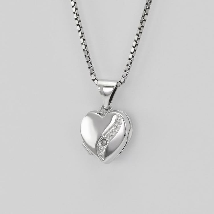 Silbernes Medaillon mit einem Diamanten Galya 8916