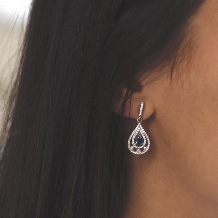 Silberne Hängeohrringe 51531