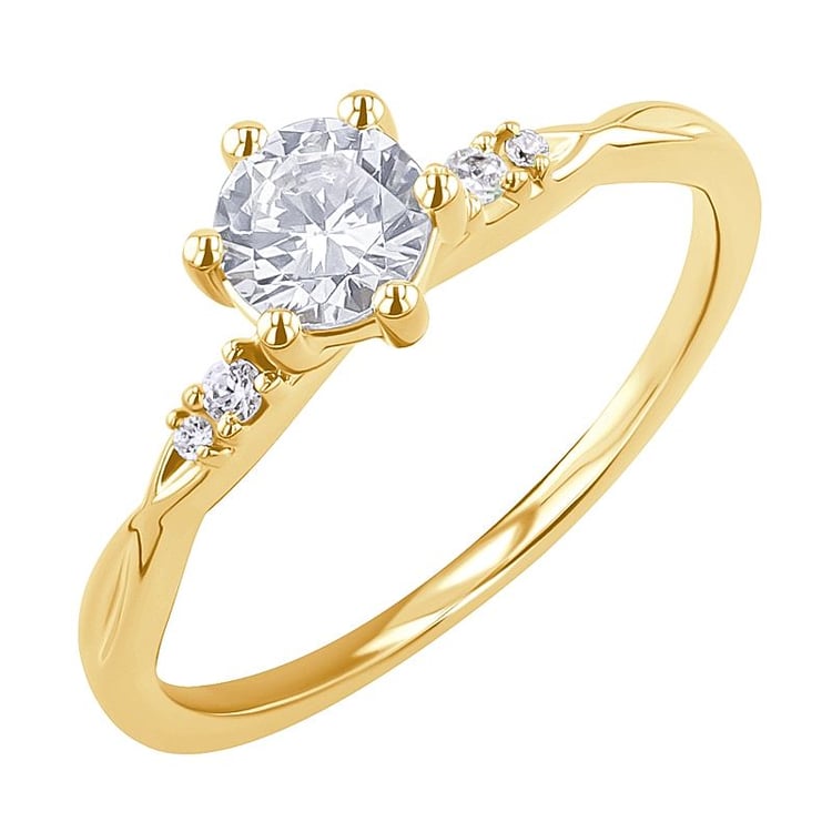 Goldener Verlobungsring mit 0.55ct IGI zertifiziertem Lab Grown Diamanten Mileva