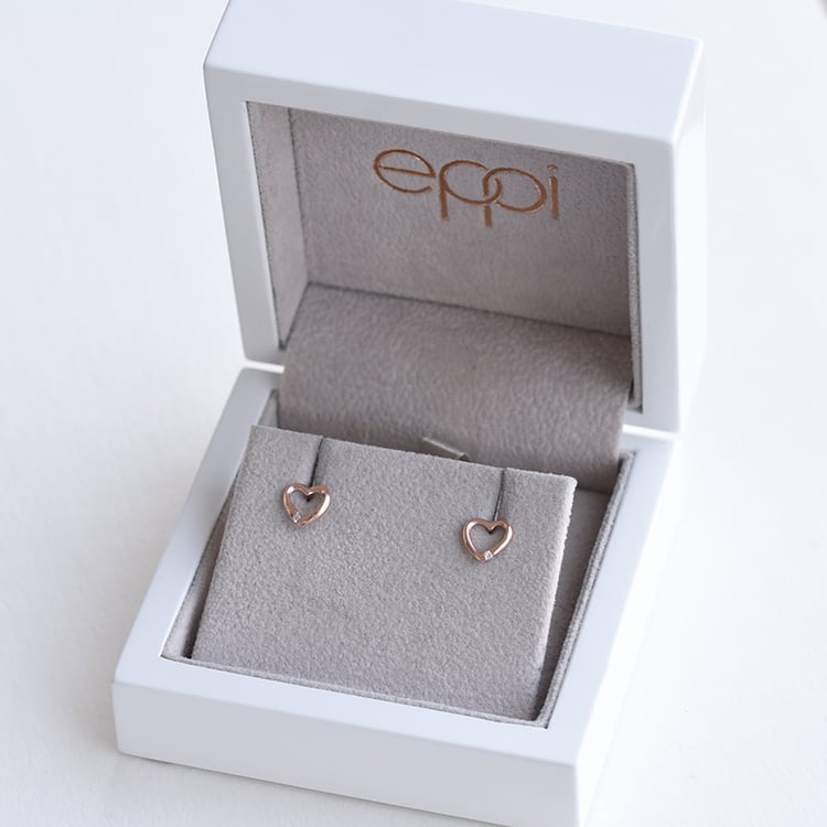 Silbernes Schmuckset mit Diamanten und Herzmotiv Monroe 73864