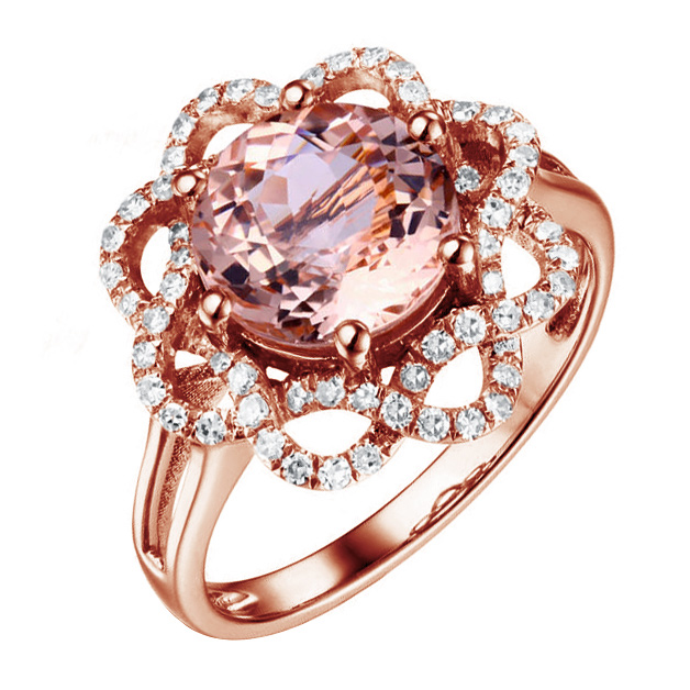 Goldring mit Morganit und Diamanten Mahati 87635