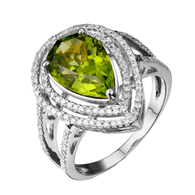 Luxuriöser Olivinring 90545