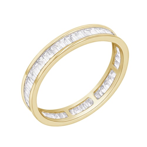 Eternity-Ring mit Baguette-Diamanten und Ring im Komfort-Stil Pascal