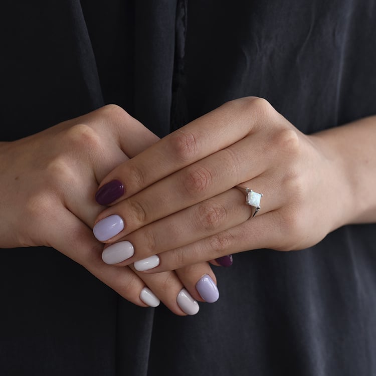 Silberner Opalring 72311