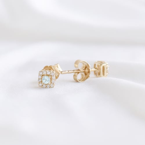 Aquamarinohrringe mit Diamanten Sukie