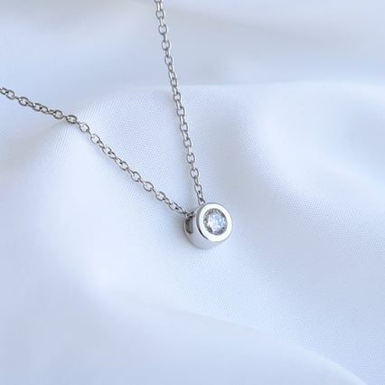 Silberner Halskette mit Lab Grown Diamant Adriana