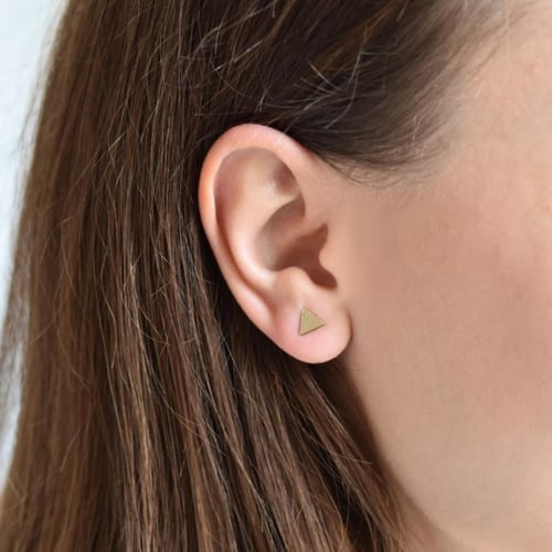 Goldene geometrische mix &amp; match Ohrringe Aine