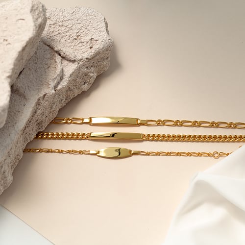 Figaro Armband aus Silber mit einer Gravur nach Wunsch