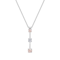 Goldene Anhänger Vergangenheit-Gegenwart-Zukunft mit Morganiten und Topas