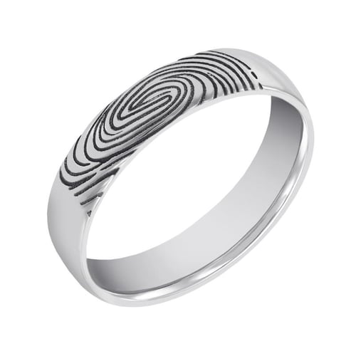 Trauringe aus Platin mit Ihrem Fingerabdruck Hiale