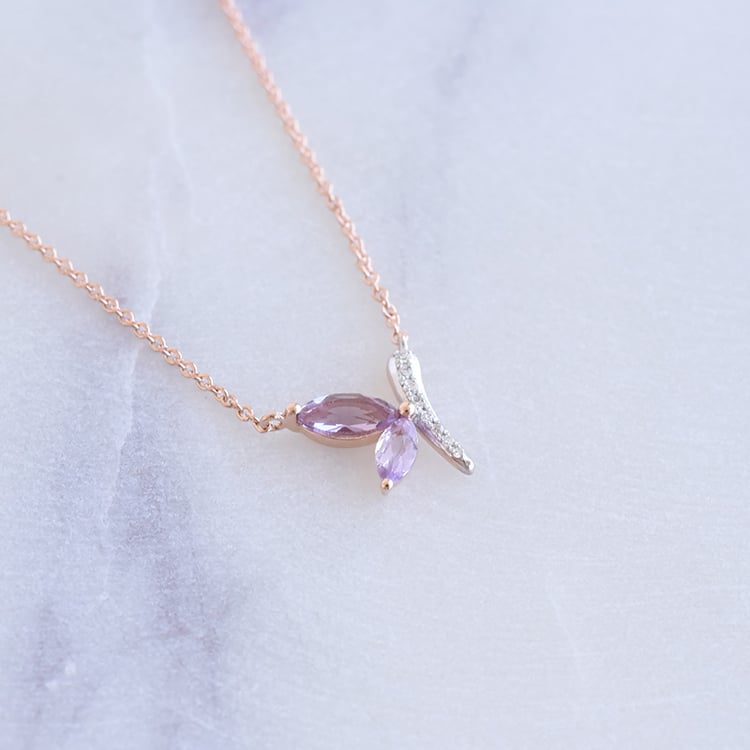 Anhänger mit Edelsteinen in Schmetterlingform Nesim 87416