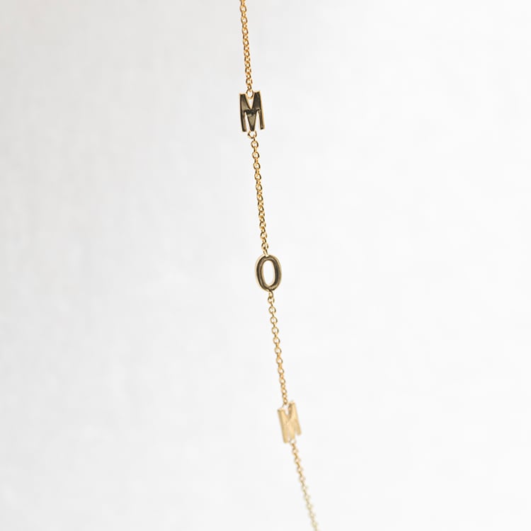 Halskette mit 3 Buchstaben Ihrer Wahl Lupe 145525