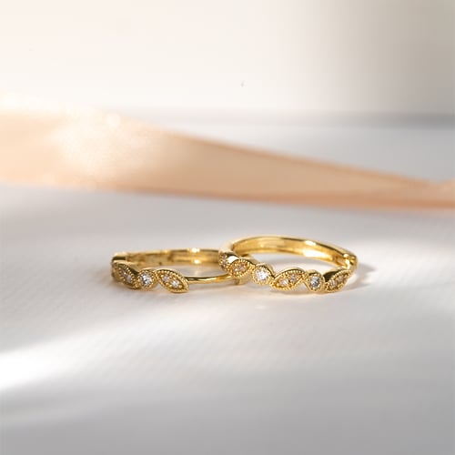 Elegante Creolen mit Diamanten Veeti